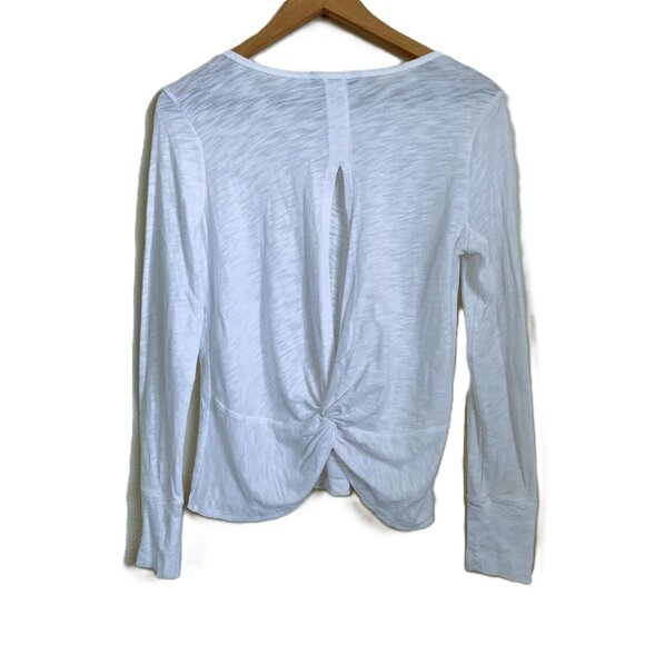 Banana Republic Long-Sleeve Top with Open Keyhole Back – Size S - Picture 1 of 9